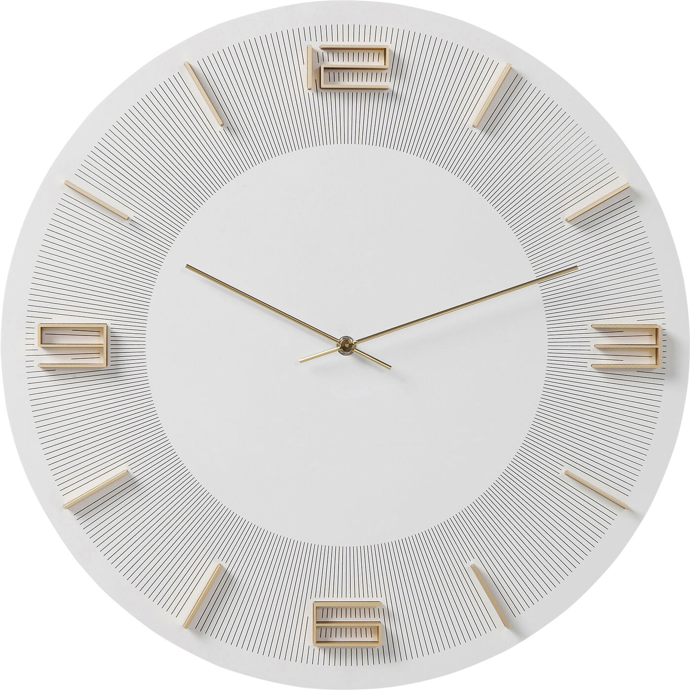 KARE Design Kare Wanduhr Leonardo – Ø 49 cm, weiss, Metall