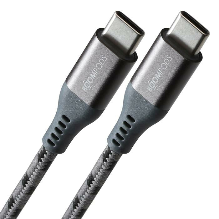 Boompods USB-C auf USB-C Kabel – 1,5 m – Graphit – für iPhone 15, Galaxy S23 und mehr