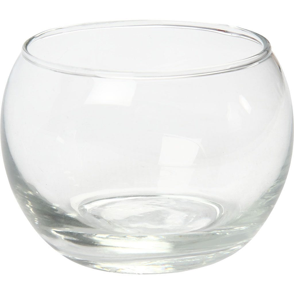 Creativ Company Kerzenglas – Glas, transparent – Ø 8 × 7 cm – 12-teilig