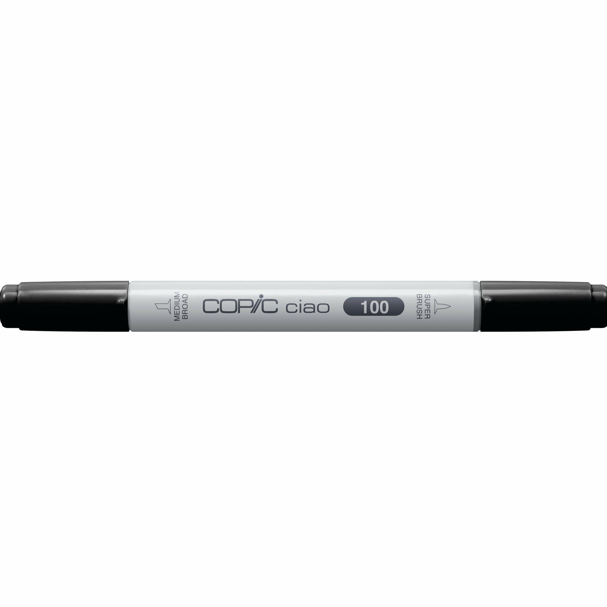 Copic Ciao Brush Pen, Doppelspitze – Kombi (Pinsel/Keil), acrylbasierte Tinte, schwarz