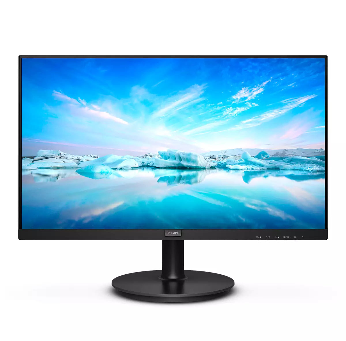 Philips 222V8LA/00 – Monitor, 21,5" 1920 × 1080 (Full HD), VA, 75 Hz, 250 cd/m², VESA 100 × 100, Schwarz