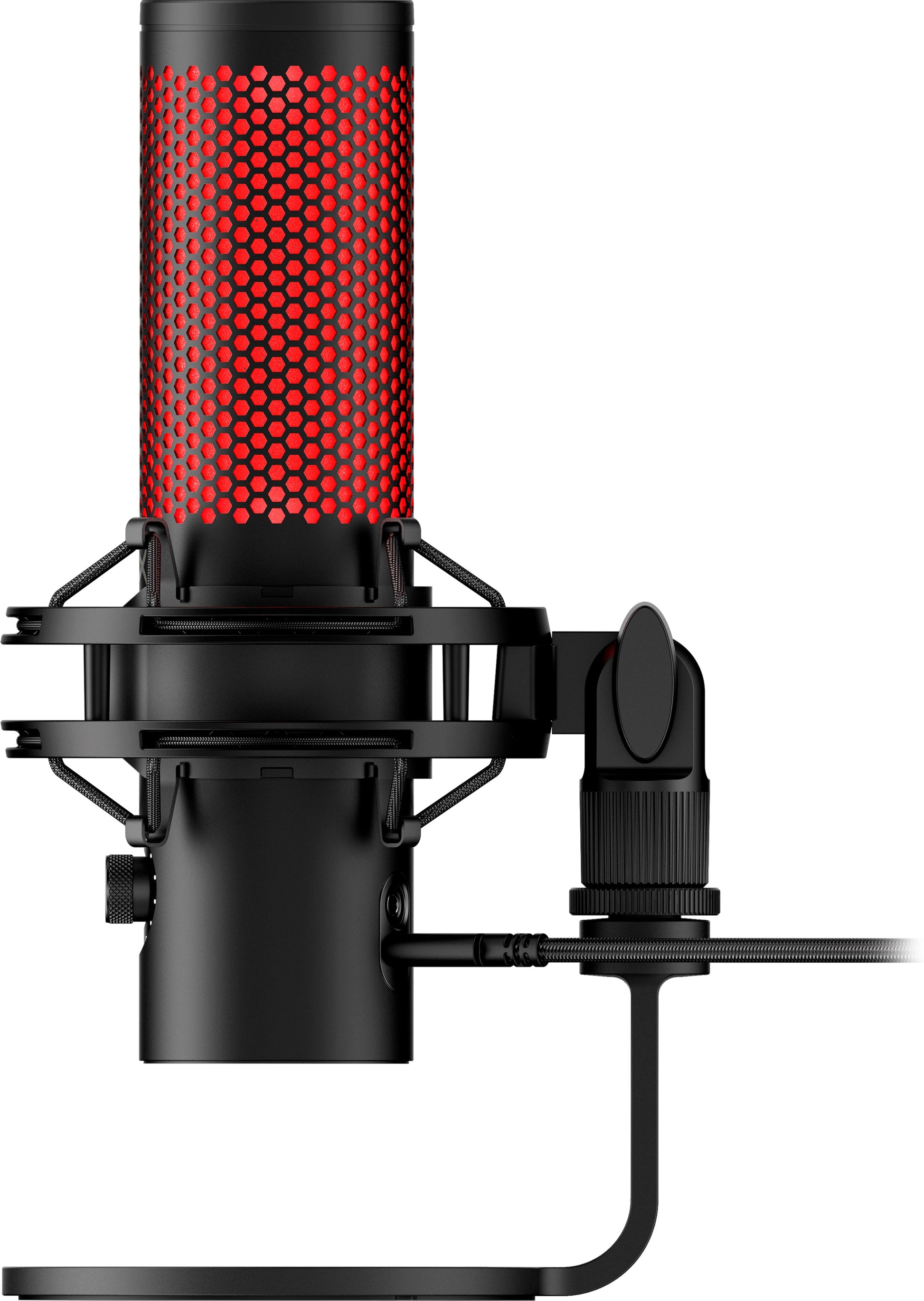 HyperX QuadCast 2 Tischmikrofon – USB-A/3,5 mm Klinke, Niere, 24 Bit/96 kHz – Schwarz