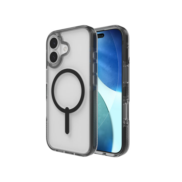 ZAGG Santa Cruz Snap Backcover – für Apple iPhone 17, Graphen, Schwarz/Transparent, bis 4 m Sturzsicher