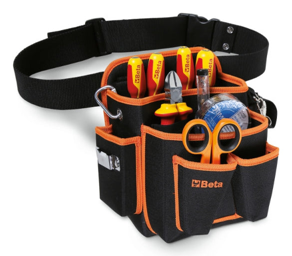 Beta 2005 PA/ET Gürteltasche – bestückt, 8-teilig, schwarz, Polyester