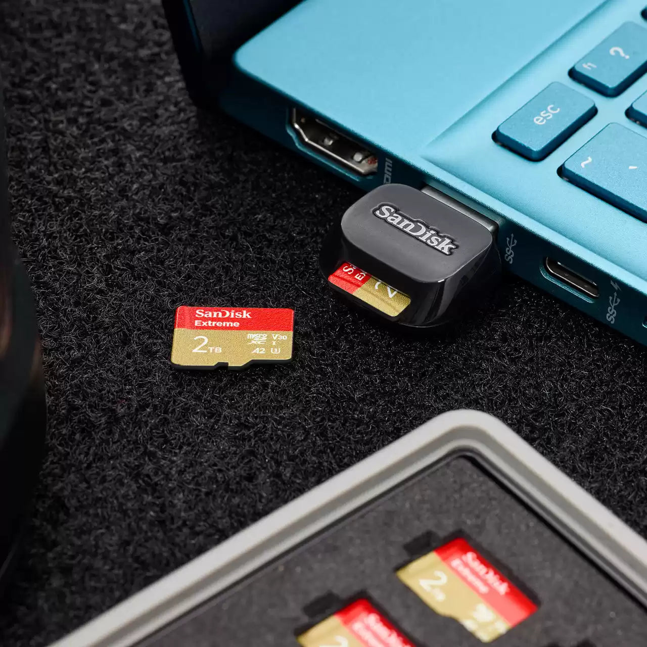 SanDisk QuickFlow microSD-Kartenleser – UHS-I, USB-A – für microSD-Karten