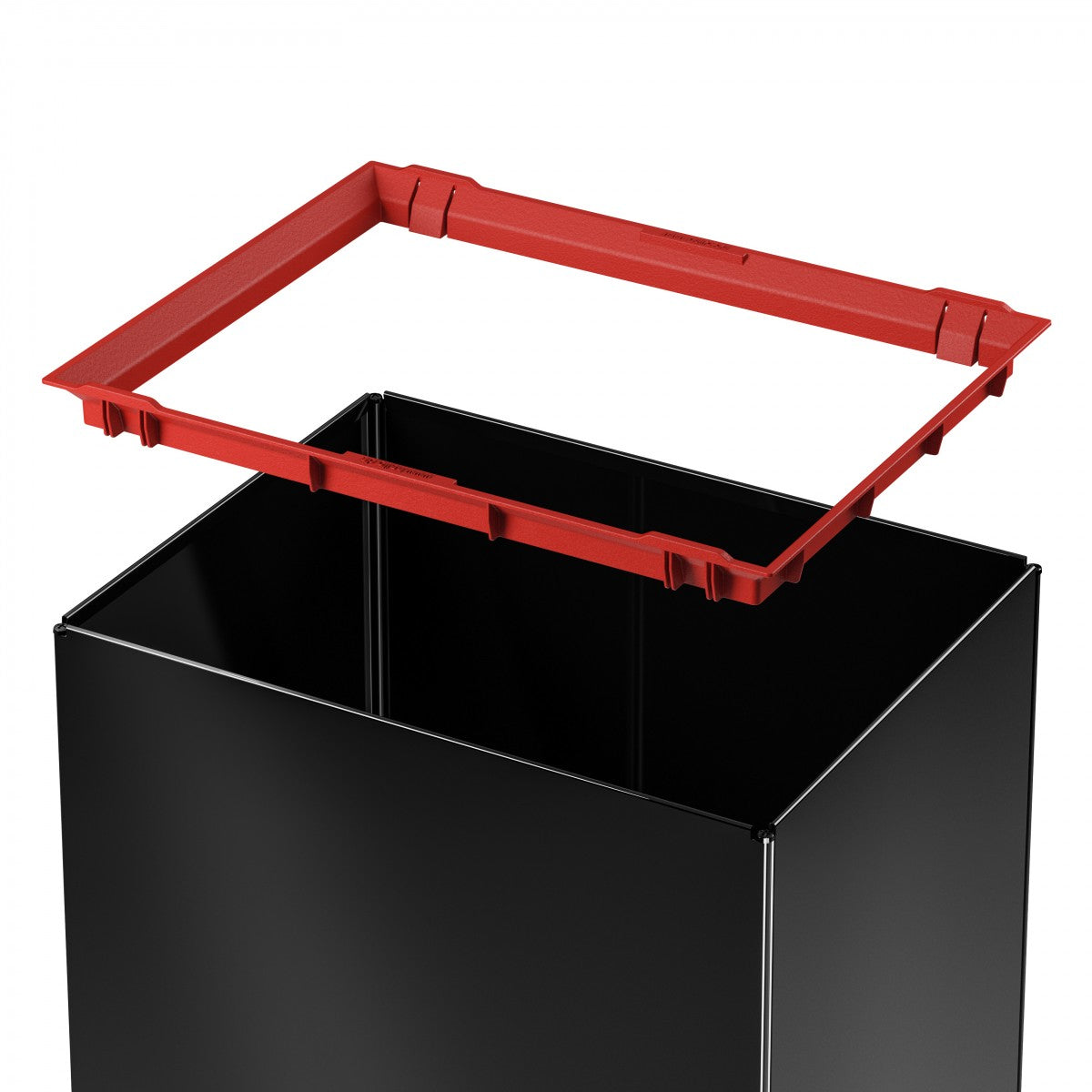 Hailo Abfallcontainer – 35 l – mit Deckel – Stahl, schwarz – B × H × T 339 × 545 × 260 mm