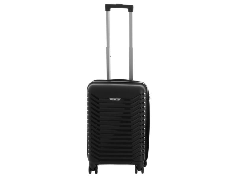 KOOR Trolley – 40 l, Hartschale, 4 Rollen, mit TSA, schwarz, 34 × 56 × 21 cm