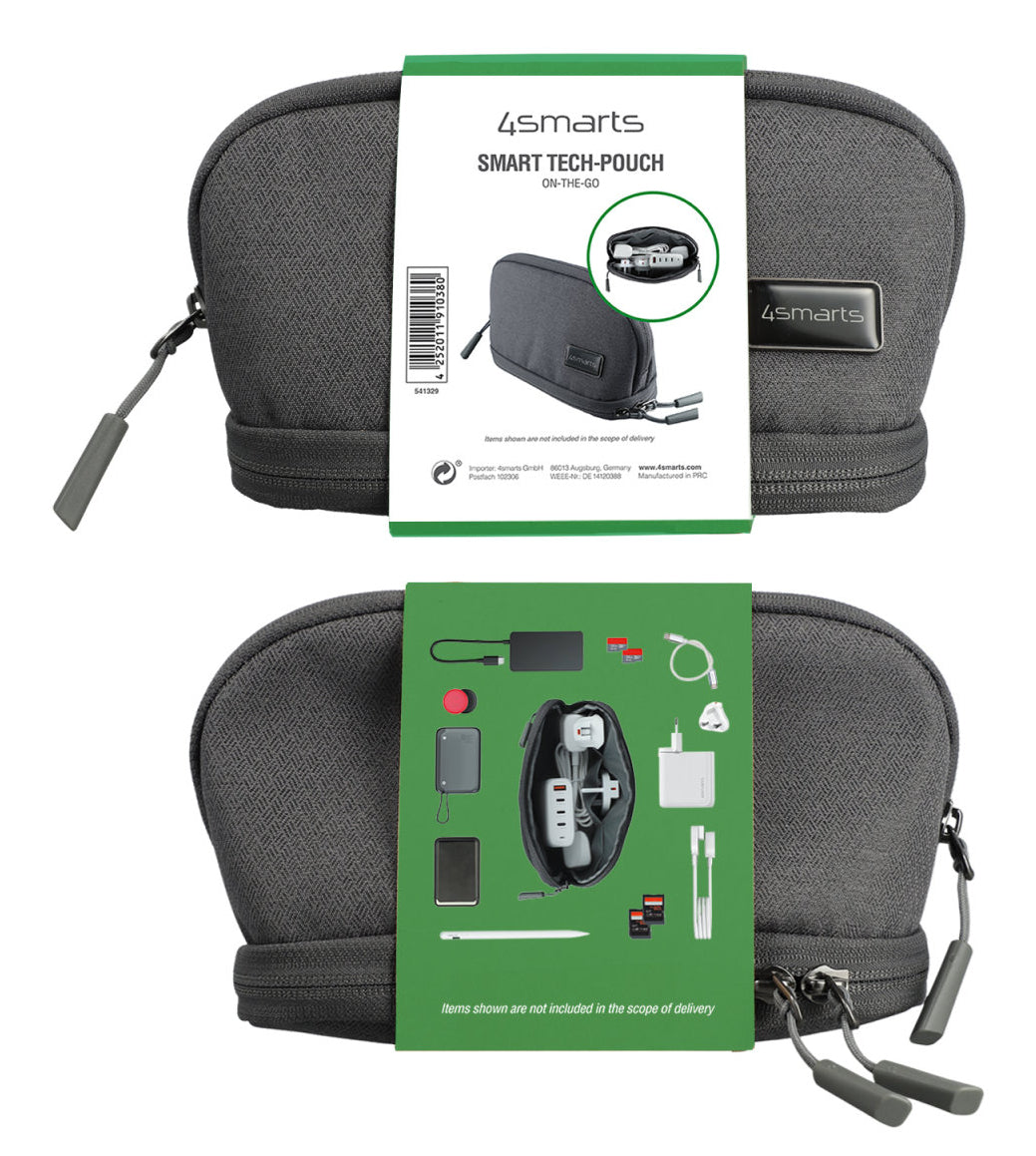 4smarts Hülle Smart Tech-Pouch – grau, Polyester