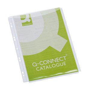 Q-CONNECT Sichtmappe A4 – Transparent, Kunststoff, Glänzend, 180 µm, 5er-Pack