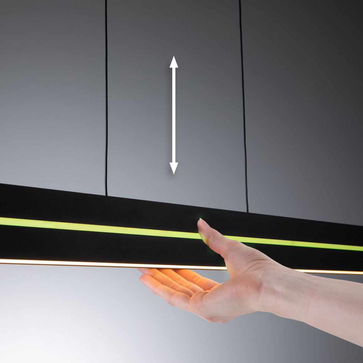 Paulmann Deckenleuchte Raiko – 100 × 3,0 × 6,3 cm, 2670 lm, 19 W, 2200–2700 K, dimmbar, schwarz