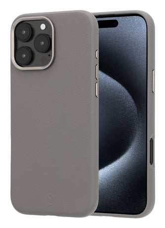 Valenta Backcover Style – für Apple iPhone 16 Pro Max – grau – Kunstleder