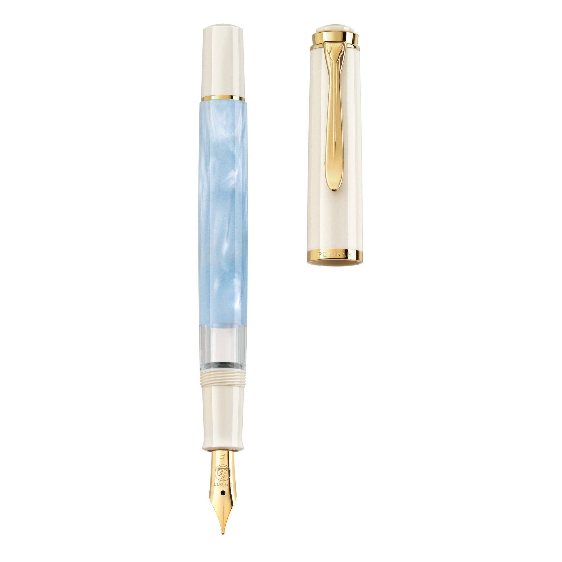 Pelikan M 200 Pastellblau, vergoldet – Federspitze F