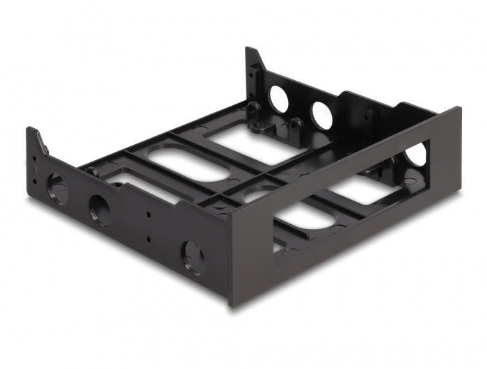 Delock Einbaurahmen 3,5" in 5,25" – Schwarz, Kunststoff