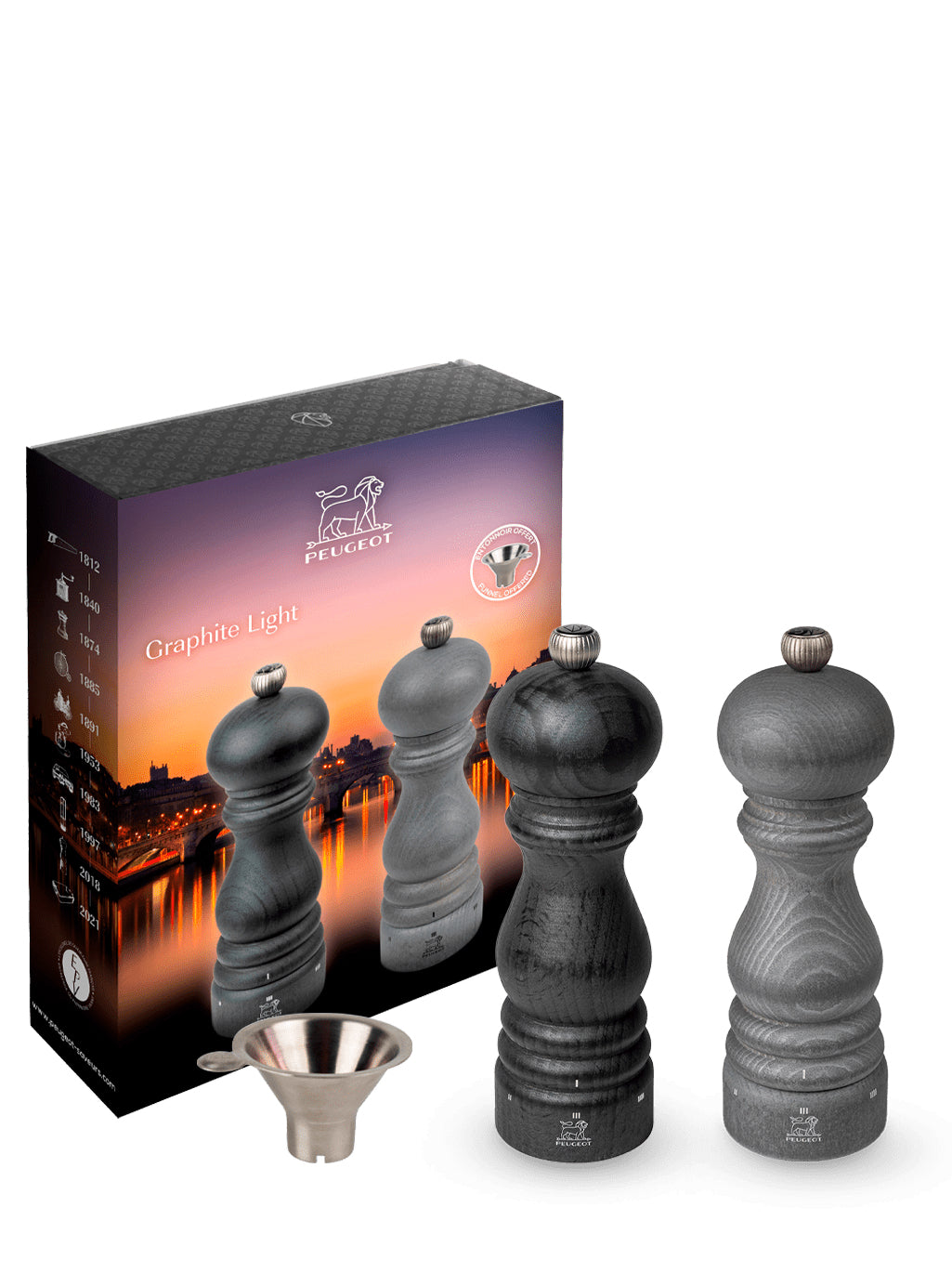 Peugeot Paris DUO – Salz- und Pfeffermühlen-Set, Holz, 18 cm
