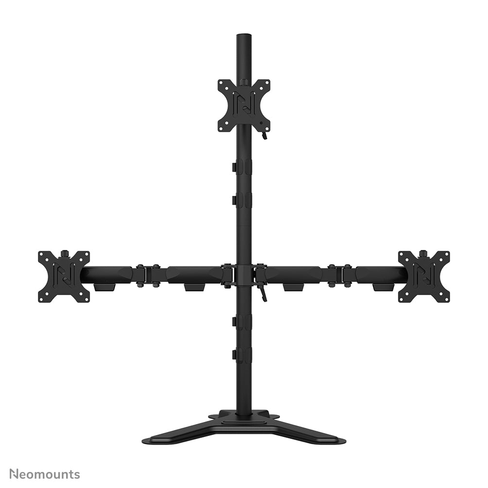 Neomounts DS45-600BL2-1 – Monitor-Tischständer – freistehend – 3 Monitore – 10–32″ – VESA 75×75/100×100 mm – b