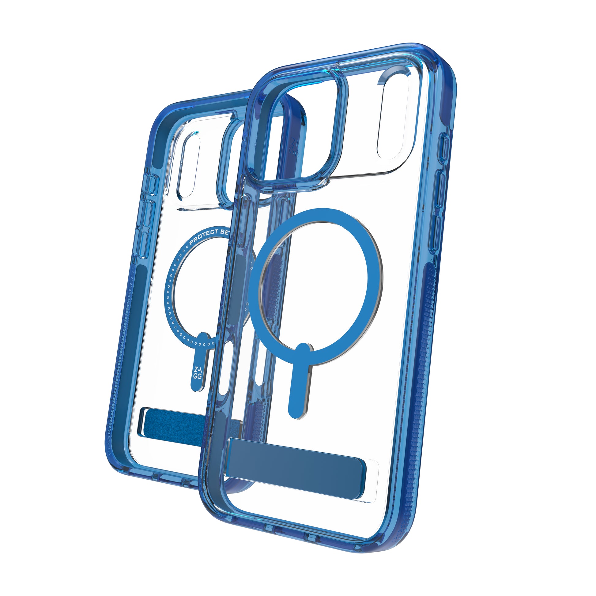 ZAGG Santa Cruz Snap Backcover – für Apple iPhone 17 Pro Max, Graphen, Blau/Transparent, bis 4 m sturzsicher