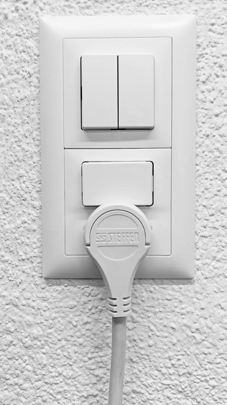 Steffen Verlängerungskabel, T12–T13, 1 m, IP20, 1 mm², Winkelstecker – Weiss