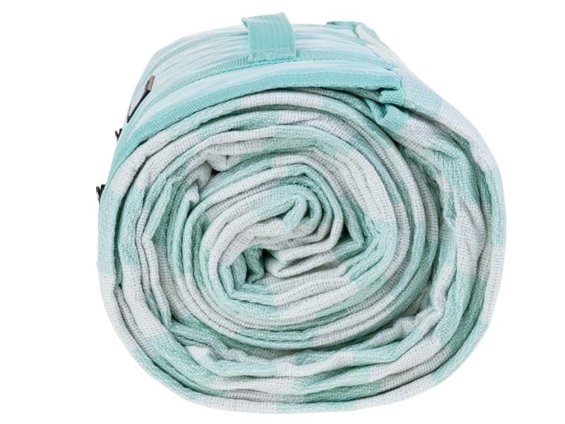 KOOR Wohndecke – Polyester, Mint, Weiss, Streifen – 200 × 300 cm