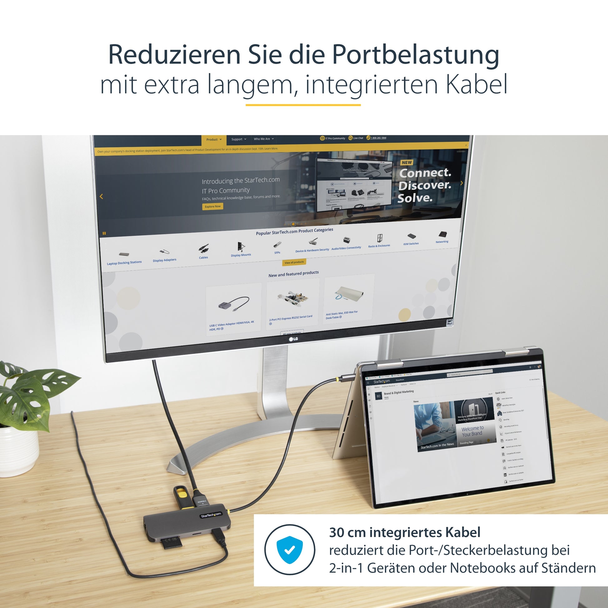 StarTech.com Multiport-Adapter – USB-C, HDMI, 3× USB-A, 100 W PD, GbE, SD/microSD, für Windows/Mac/iPadOS