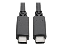 Tripp Lite USB-C auf USB-C Kabel – USB 3.2 Gen 2 (10 Gbit/s) – 0,91 m – PD 100 W – PVC-Mantel – Schwarz