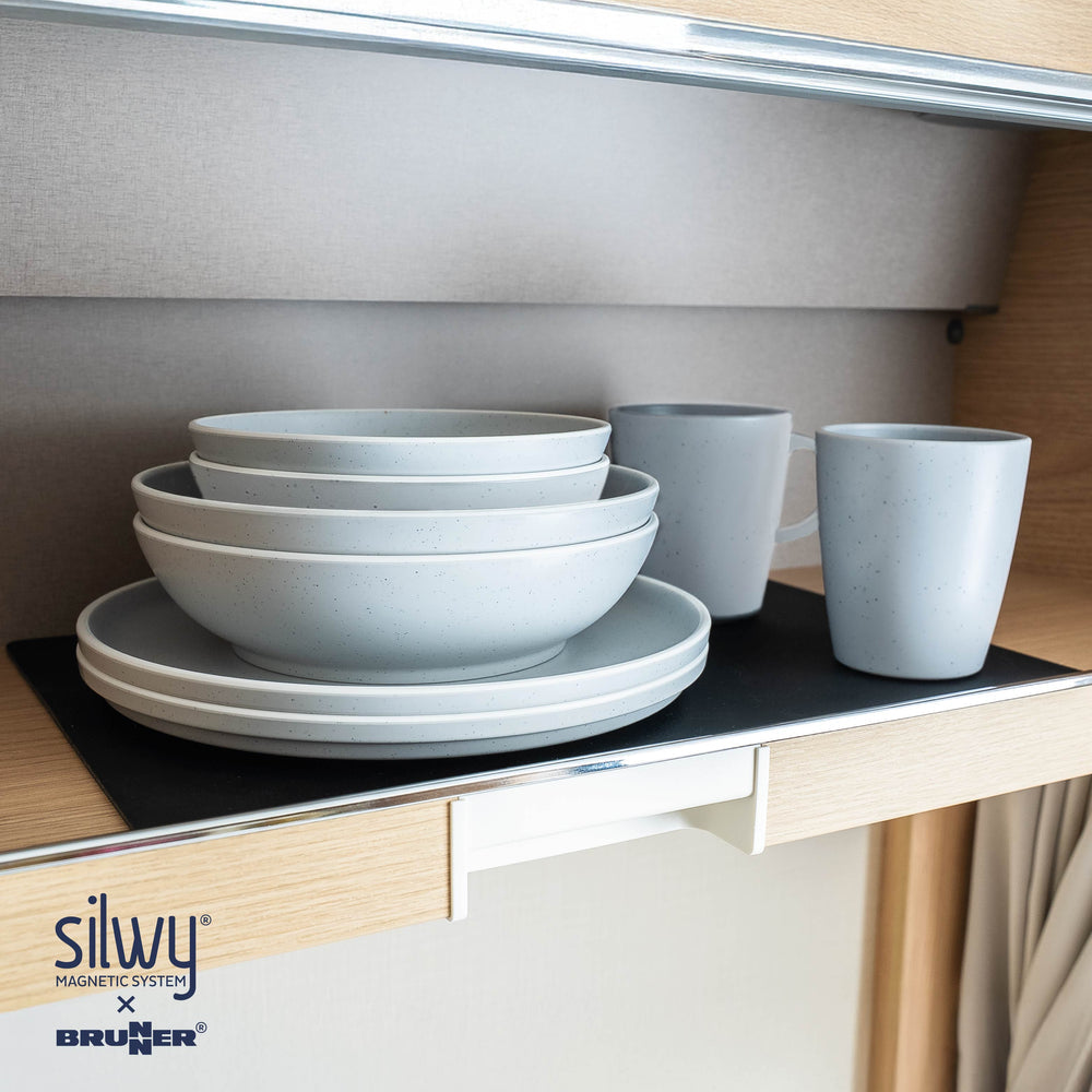 Silwy Dolomit Geschirrset – Kunststoff, Weiss