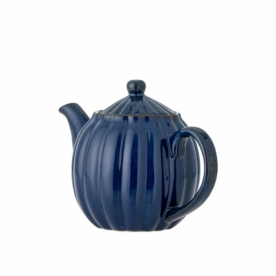 Bloomingville Teekanne Vintage in Bloom – 1 l, Ø 13,0 cm, Steingut, spülmaschinenfest