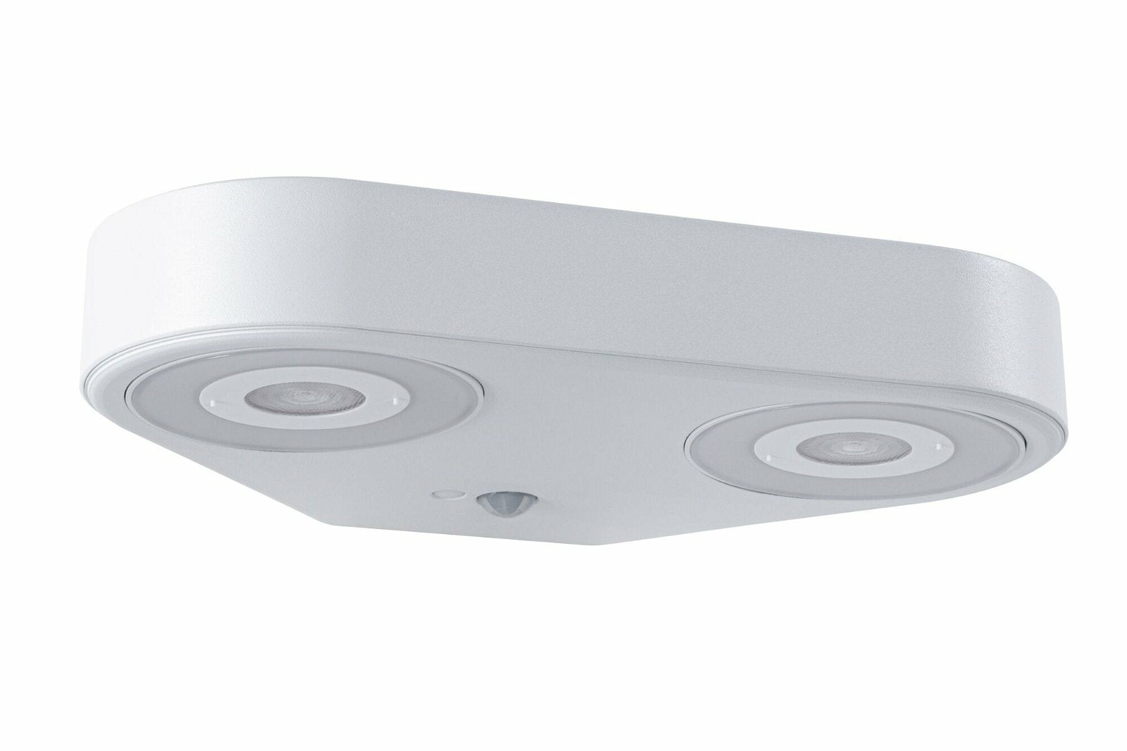 Paulmann Aussenwandleuchte – 8 W, Warmweiss, 3000 K, IP44, Netzbetrieb, mit Bewegungsmelder, Weiss, Aluminium