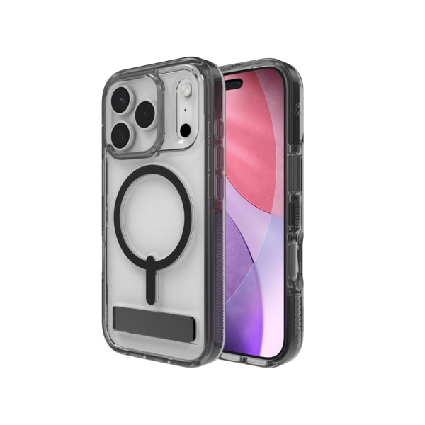 ZAGG Santa Cruz Snap – Backcover – für Apple iPhone 17 Pro, Graphen, Schwarz/Transparent, bis 4 m Sturzsicher