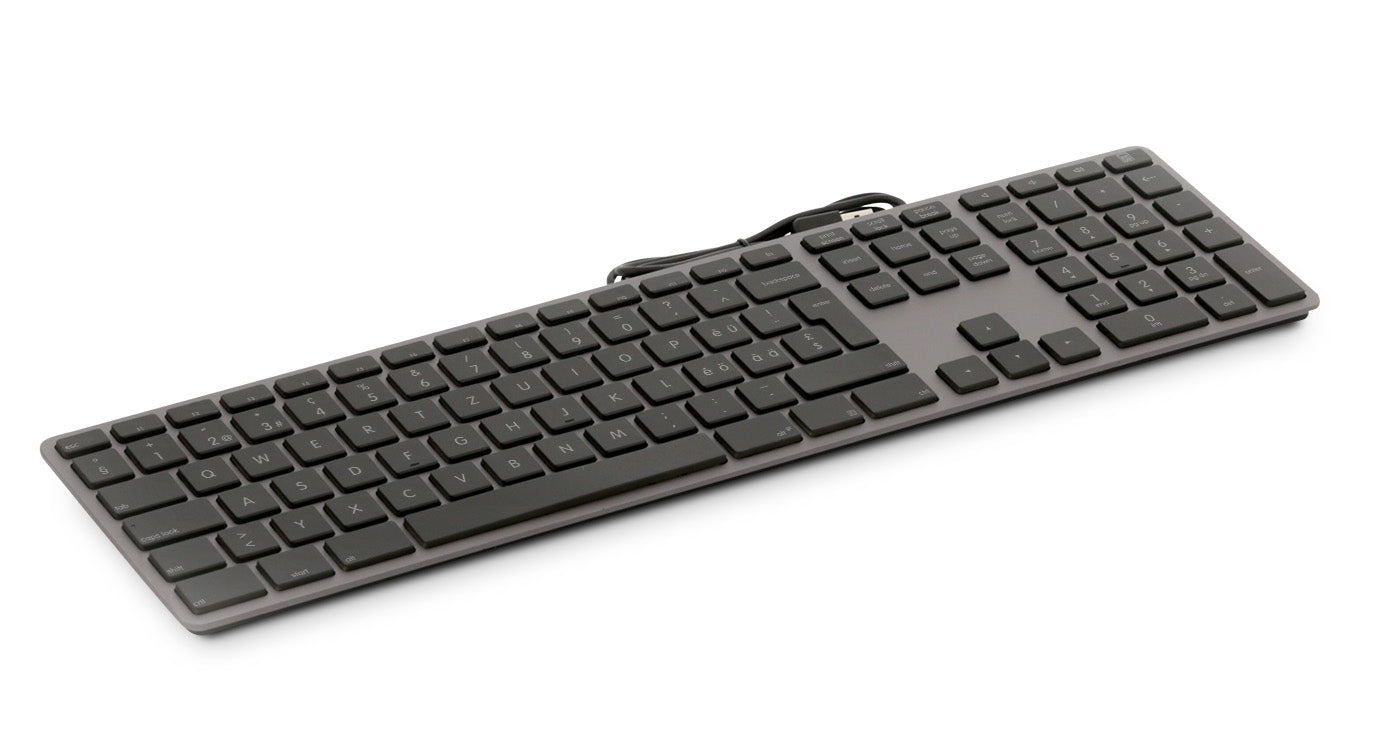 LMP KB-3421 – Tastatur, kabelgebunden (USB-A), CH-Layout (DE-CH), Fullsize (mit Ziffernblock) – für Windows