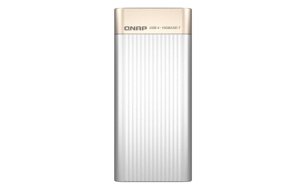 QNAP QNA-UC10G1T – USB-C 10GBase-T Adapter – 1× RJ-45, Silber, für Windows, macOS, Linux