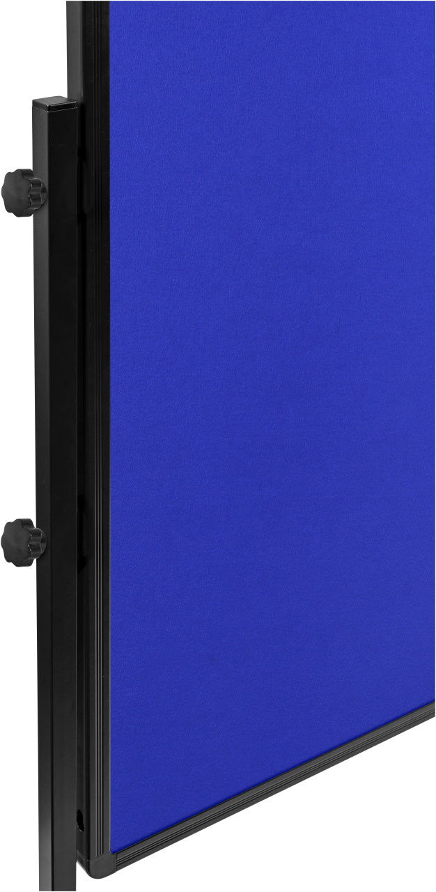 Legamaster Moderationswand – Filz, mit Rollen, doppelseitig – 120 × 150 cm – Marineblau, Alurahmen