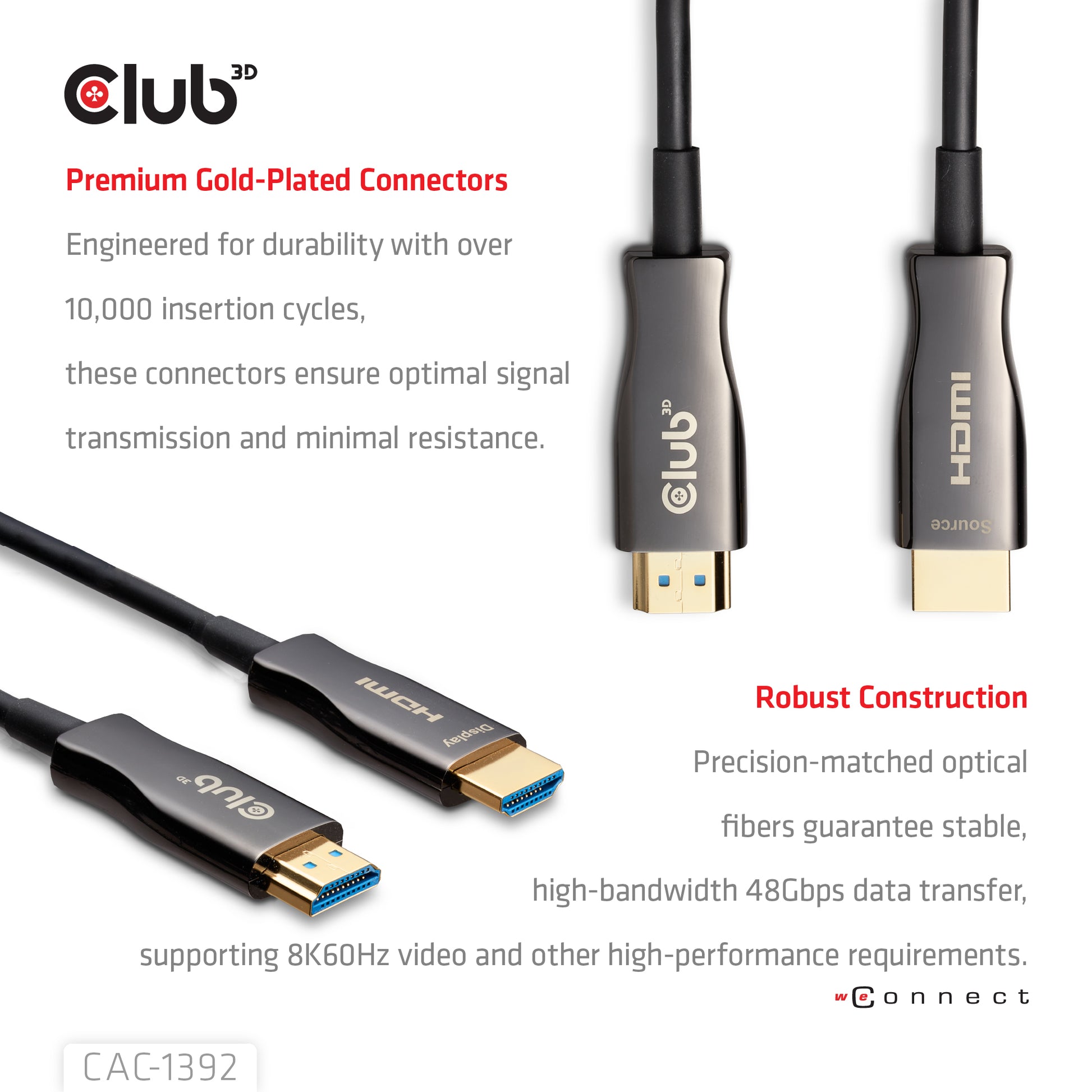 CLUB3D Club 3D HDMI-Kabel, Schwarz, 2.1