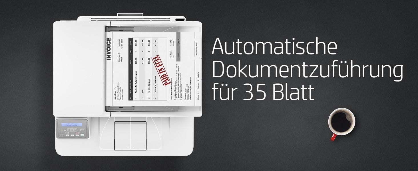 HP LaserJet Pro MFP M148dw – SW-Laser-Multifunktionsdrucker, A4, 3-in-1, Duplex, ADF, WLAN/LAN, AirPrint