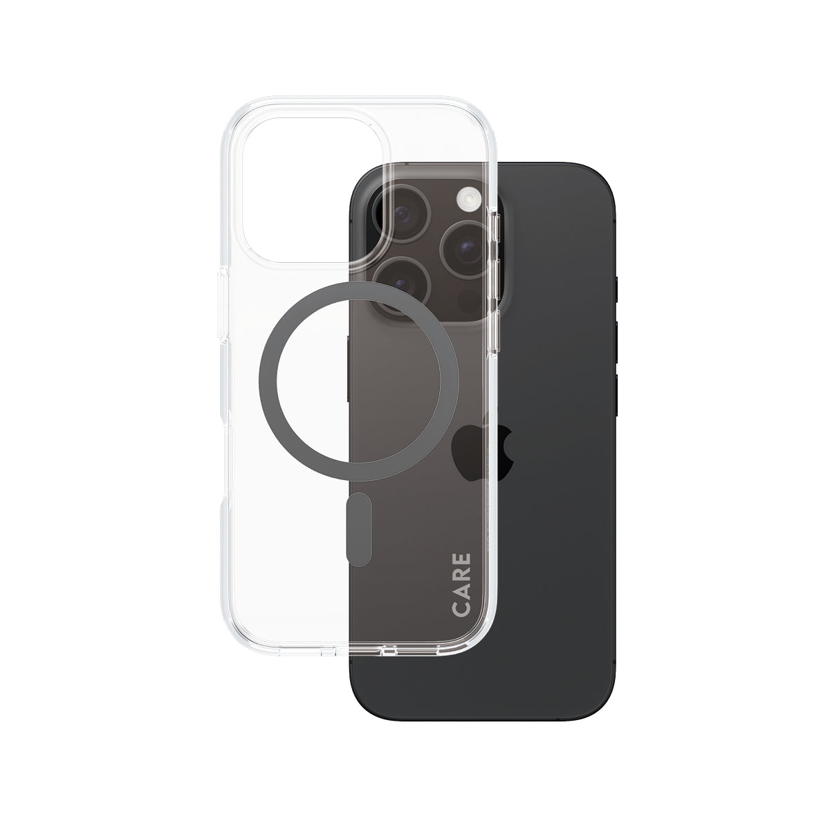 PanzerGlass Backcover CARE Flagship – für Apple iPhone 16 Pro – schwarz – MagSafe-kompatibel, stossgeschützt