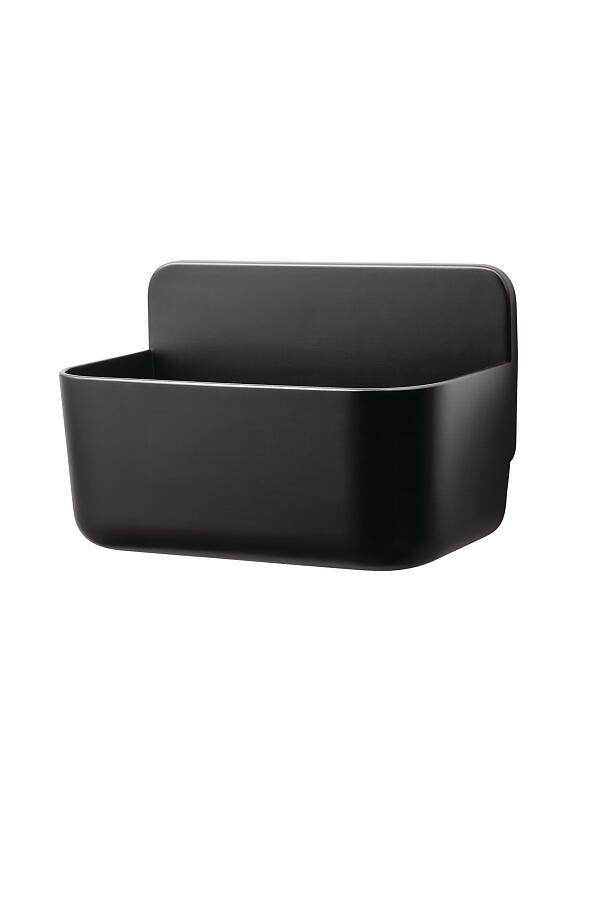 TESA Seifenhalter LAVAA – ABS, Wandmontiert, 20×11×13 cm, Schwarz