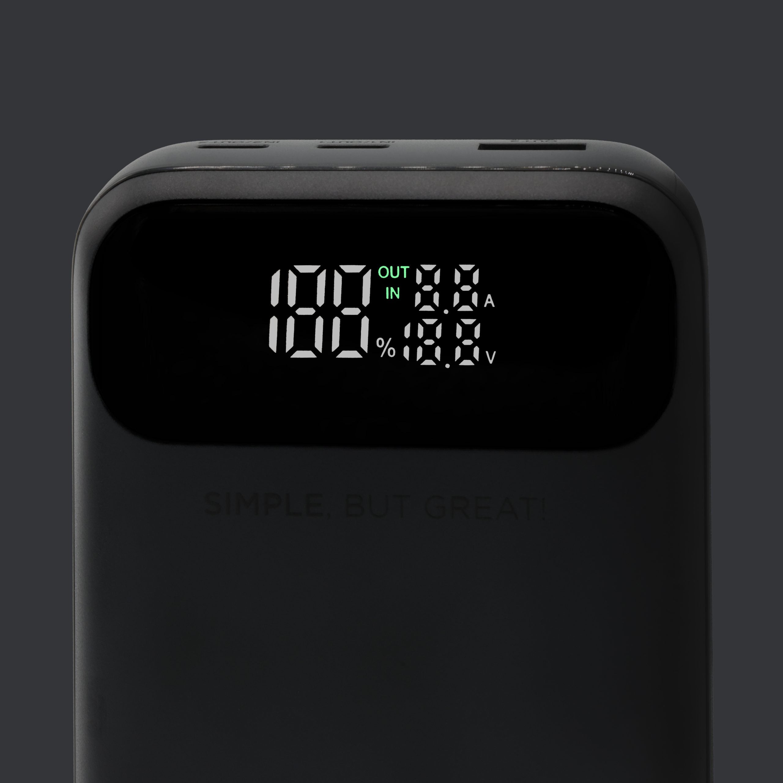 Rabbiter Power MaxCharge 20'000 Pro Powerbank 20'000 mAh – 65 W PD, 2× USB-C, 1× USB-A, schwarz
