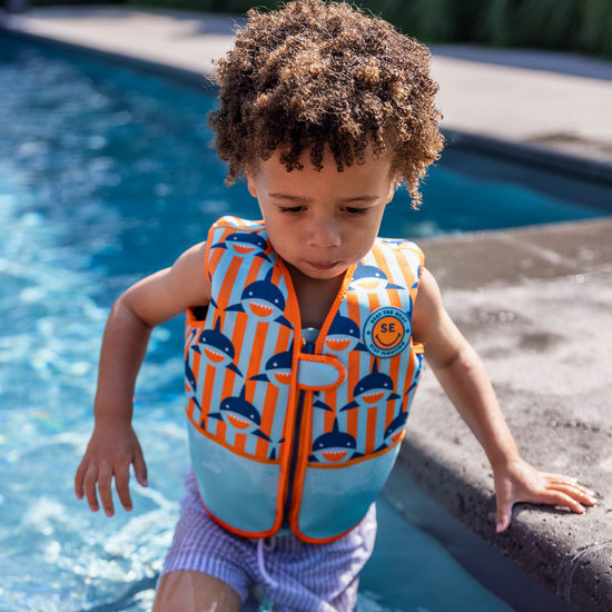 Swim Essentials Schwimmweste Leopard – 24 N Auftrieb – 31,0 × 36,0 cm – ab 4 Jahren – Schaumstoff – lila/leopard