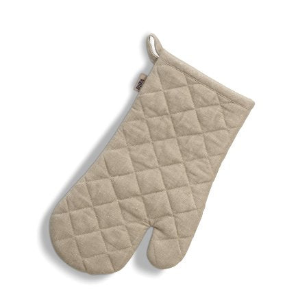 Kela Ofenhandschuhe S/M, 31 × 18 cm, Baumwolle/Leinen, Beige
