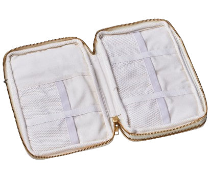 Chic-mic ChicMic Reise-Organizer – Bio-Baumwolle, Blau/Weiss, 200 × 60 × 125 mm
