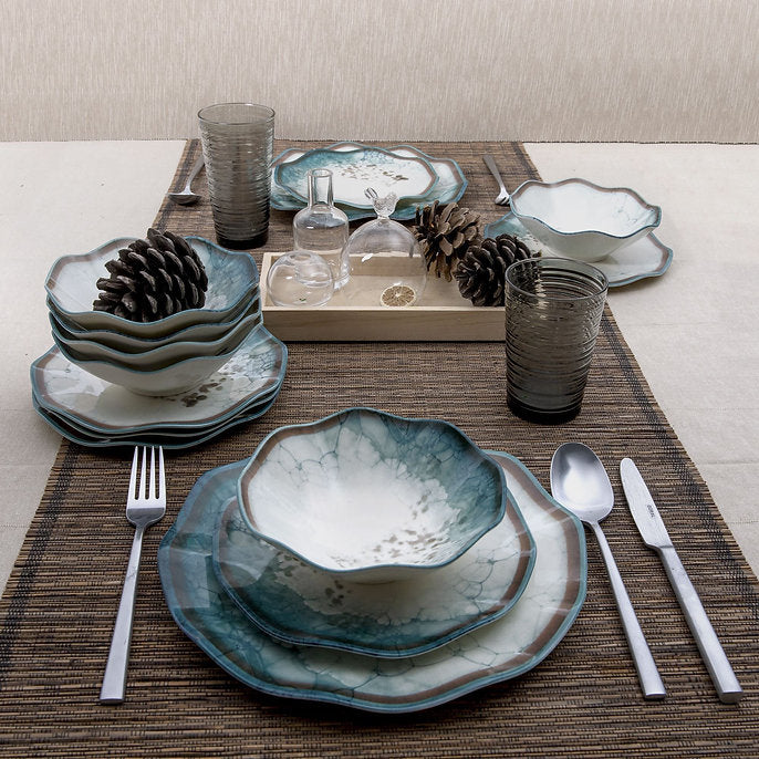 Hermia Geschirrset – 24-teiliges Set, Porzellan, Mehrfarbig