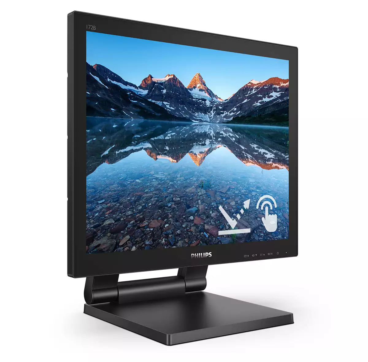 Philips 172B9TL/00 – Monitor, 17", 1280 × 1024 (SXGA), TN, Touch, 60 Hz, 250 cd/m², VESA 100 × 100, Schwarz