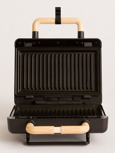CREATE Ersatzteller – Stone 3in1 Grill – für Waffeleisen 3in1 Studio, 2 Stk., Teflon, Schwarz