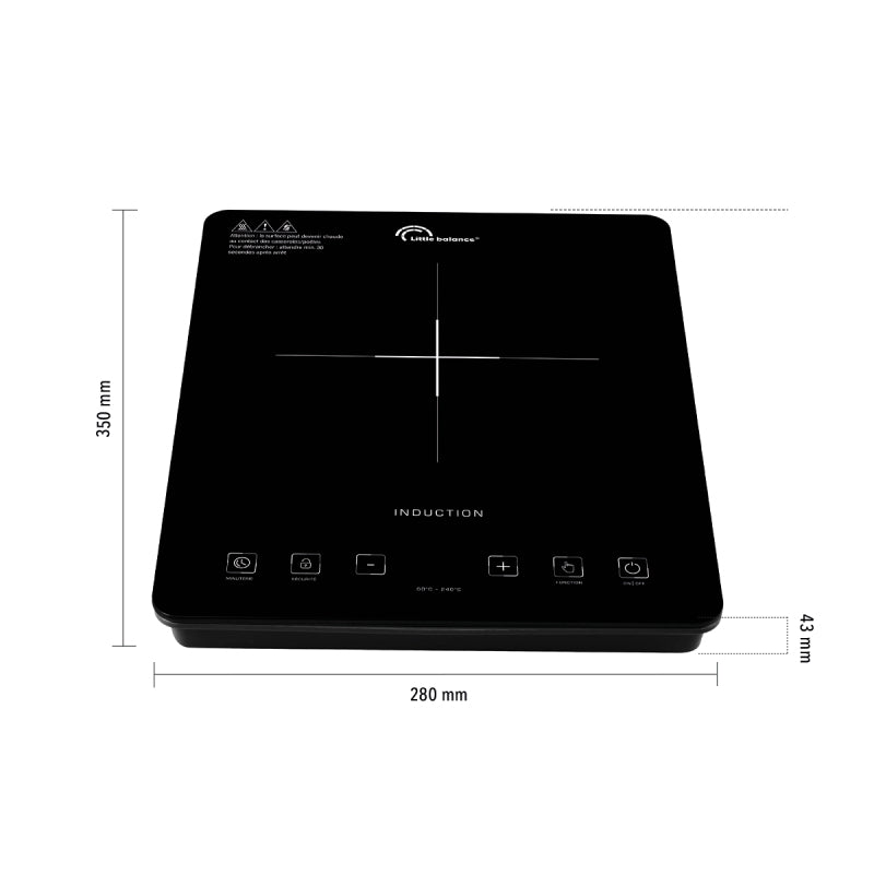 Little Balance Induktionskochplatte Little Induction 8575 – 2000 W, Touch, 180 min Timer – Schwarz