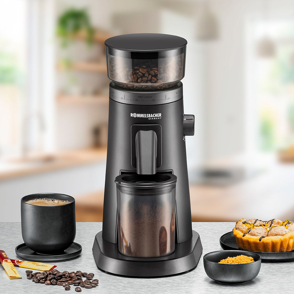 Rommelsbacher Kaffeemühle EMK600 – 120 g, Kegelmahlwerk, 150 W – Anthrazit