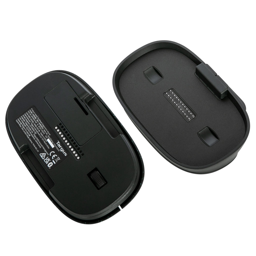 Targus EcoSmart Nachhaltige Ergonomische Maus – kabellos, Silent-Tasten, aus recyceltem Material, schwarz