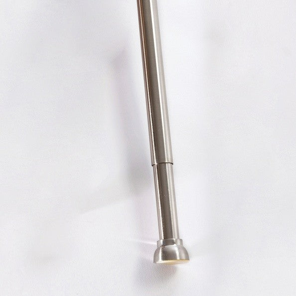 Spirella Duschvorhangstange Kreta – 75–125 cm, Ø2,1 cm, Aluminium gebürstet, Wandmontiert, Silber