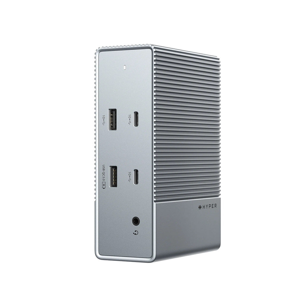 HYPER HDG215-EU Dockingstation – USB-C, 2× DP, 2× HDMI, 3× USB-A, 2× USB-C, 100 W PD, GbE, für Windows/Mac/iPad