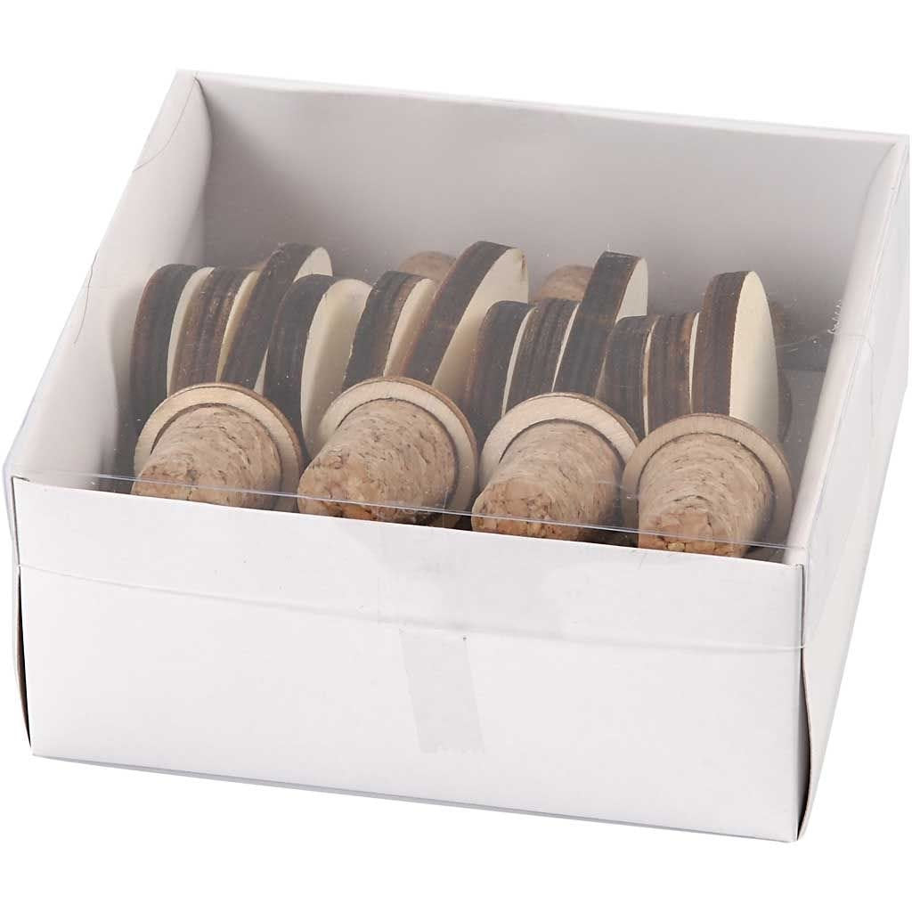 Creativ Company Flaschenverschluss – Ø 2 × 9 cm, Kork, 12 Stk.