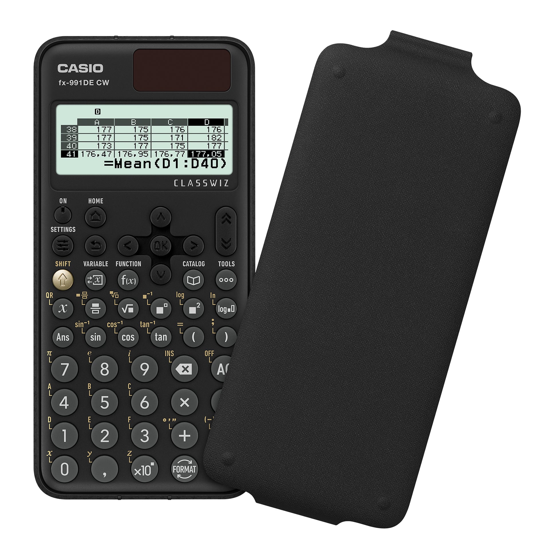 Casio Taschenrechner FX-991DE CW – 12-stellig, LCD, Solar + Batterie, Schwarz