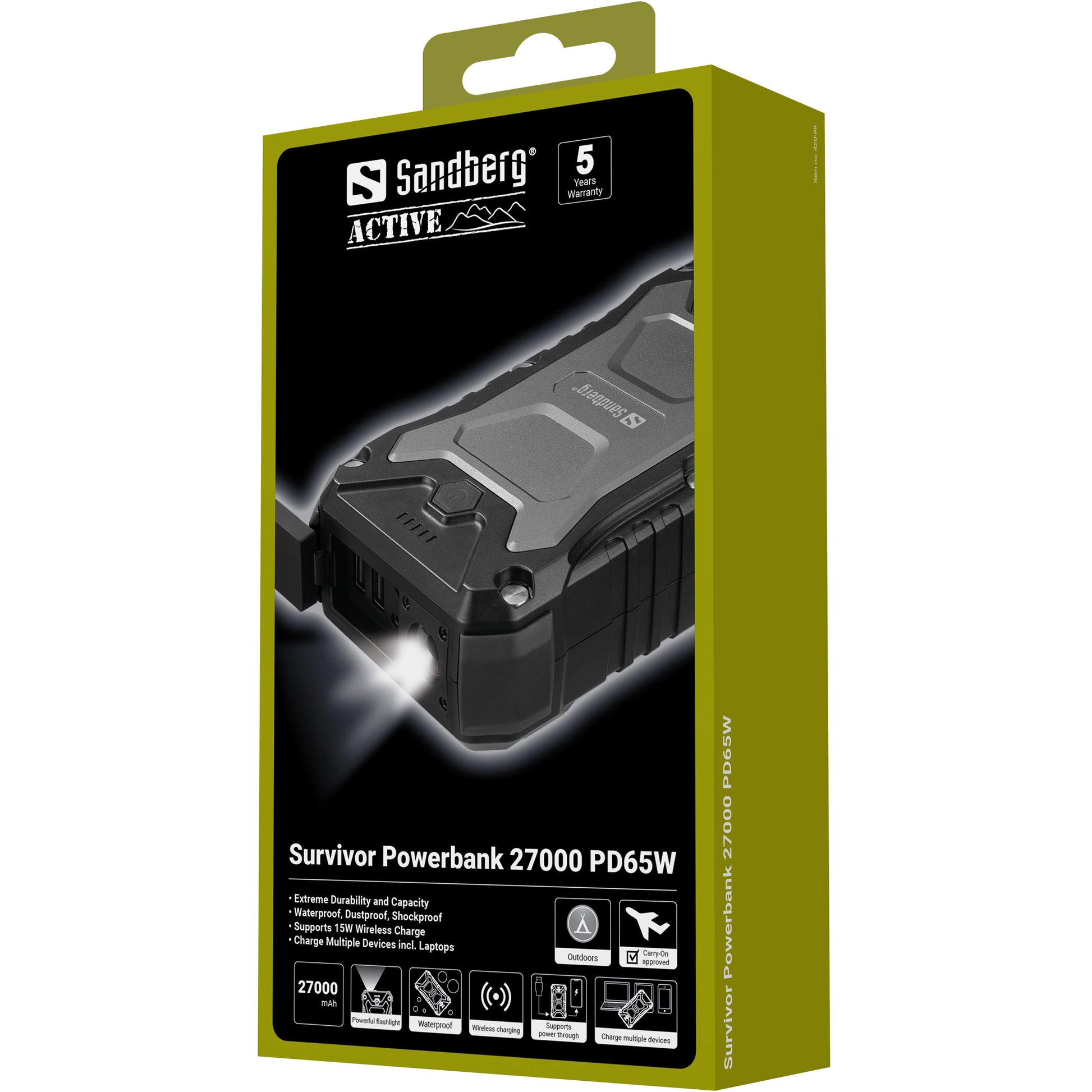 Sandberg Powerbank 27000 mAh, PD 65 W
